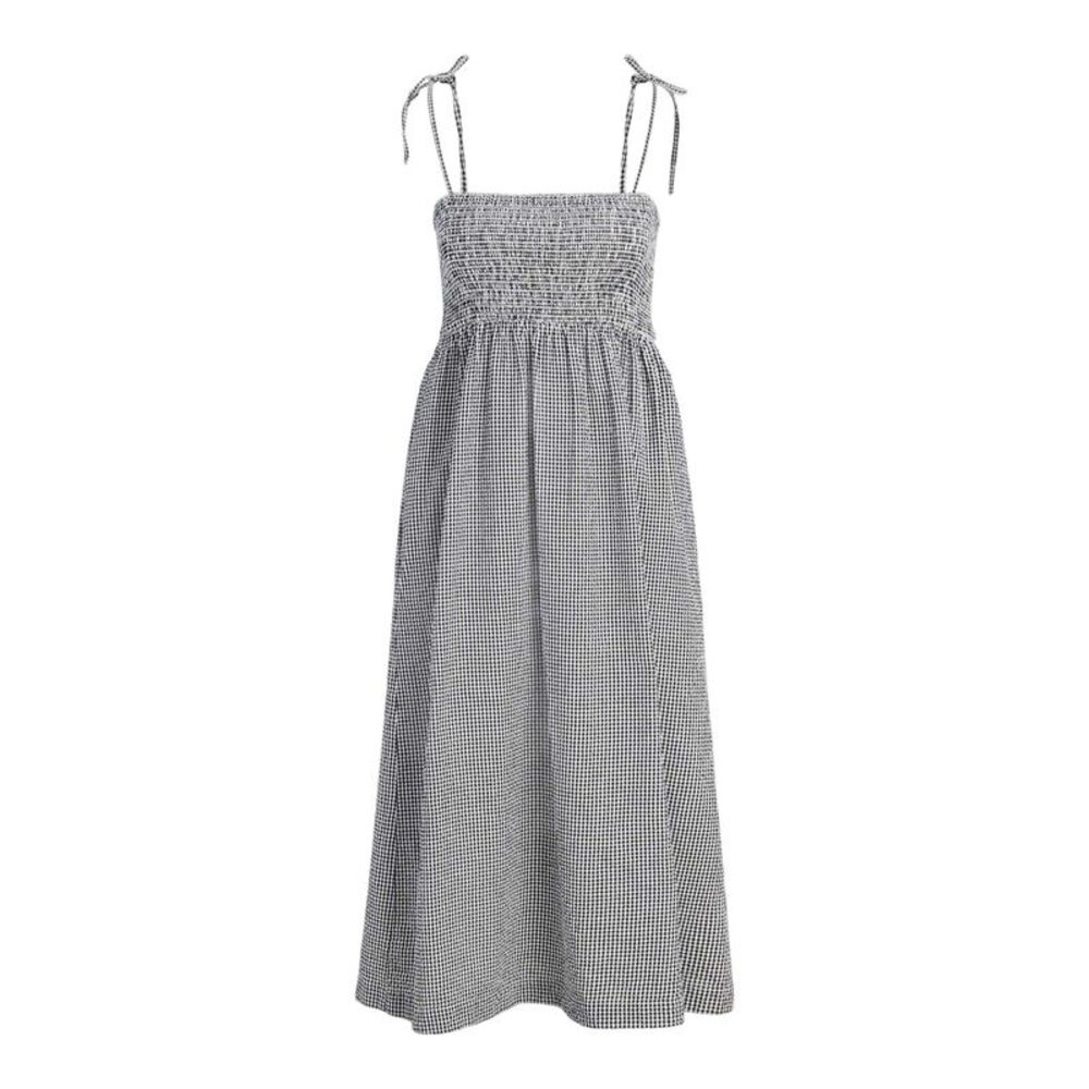 JJXX Womens/Ladies Seersucker Smock Dress / Black/White